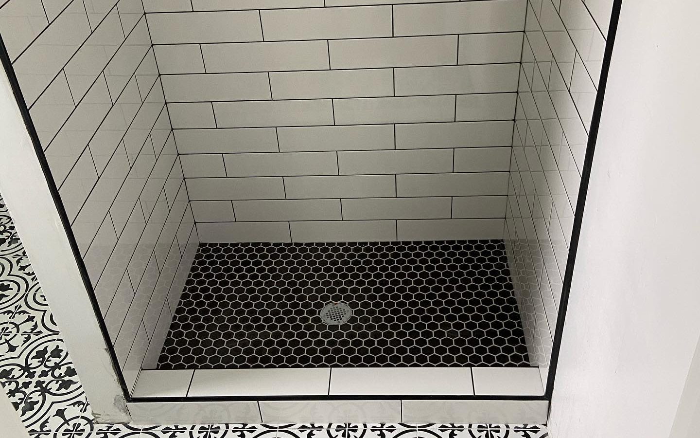 Bench walk-in shower